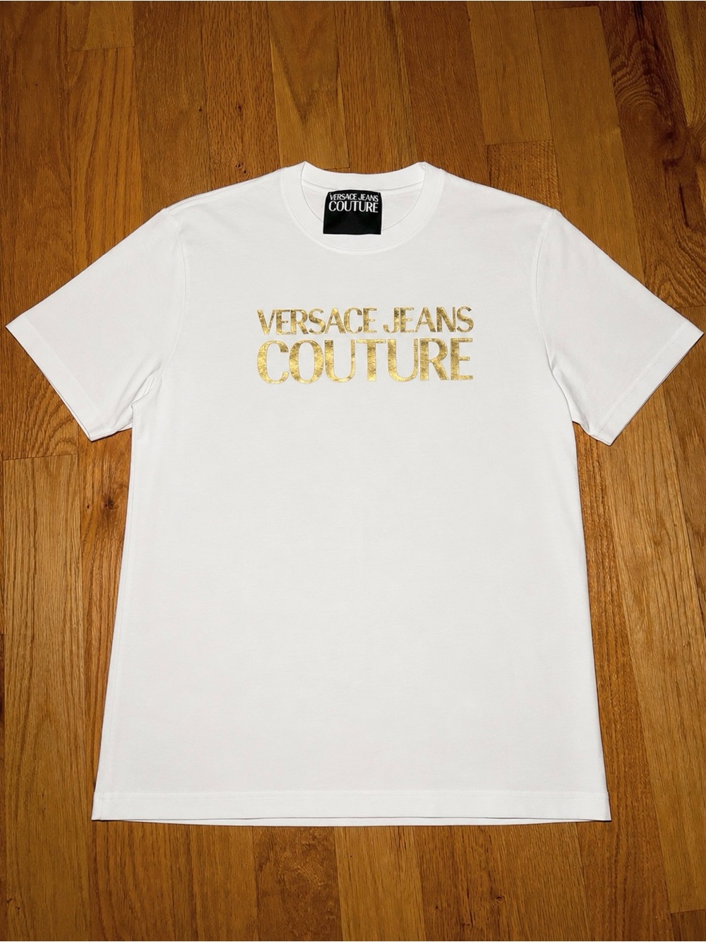 Versace White Gold Logo Tshirt, NWOT